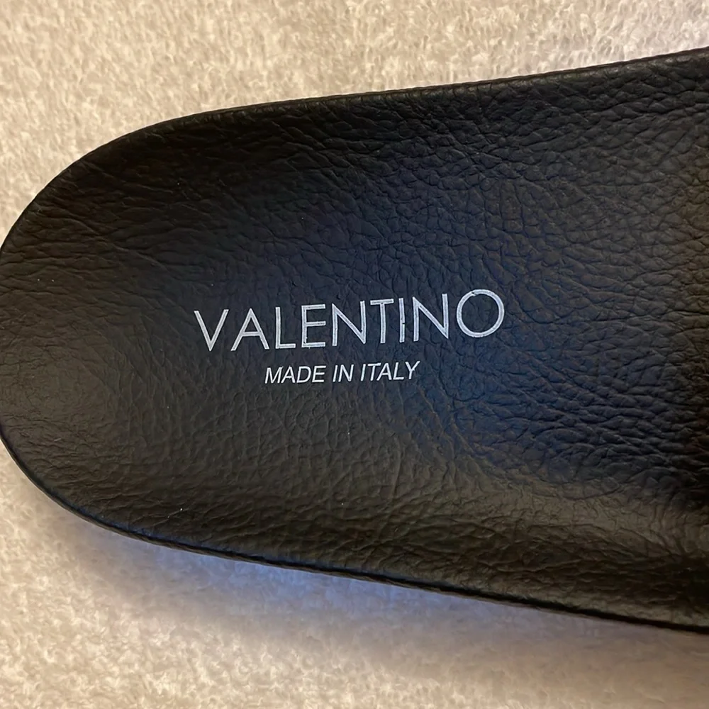 Valentino EOS Black Slides, Size 12 - (Authentic) - Picture 3 of 8